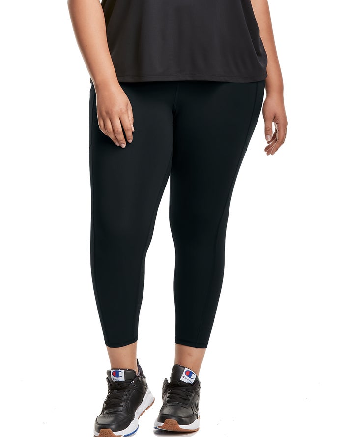 Champion Dame Leggings Sort - Plus Absolute 3/4 Pocket - Danmark COJ-021437